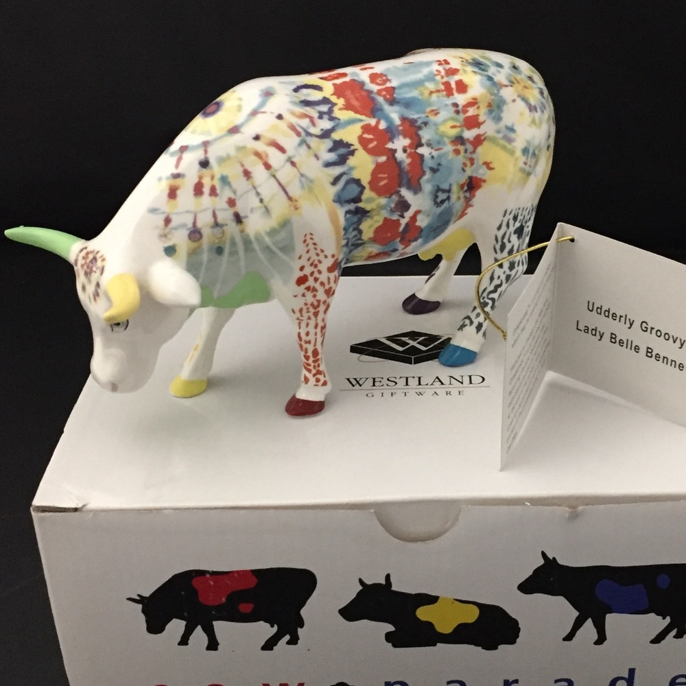 Cow Parade “Udderly Groovy Lady Belle Bennett” NIB